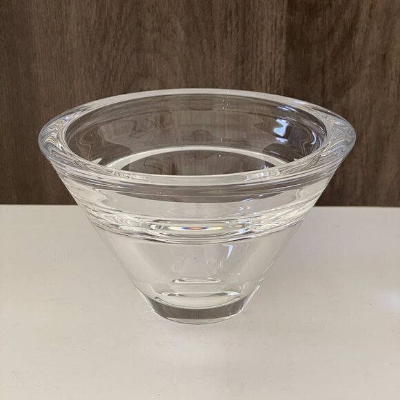 Hanne Dreutler Arthur Zirnsack Studio Ahus Sweden Signed 1997 Crystal Bowl Vase - Picture 1 of 10